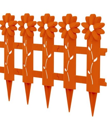 Забор декоративный Альт-Пласт Ромашка 5 секций 41*130 см  TRI18000014